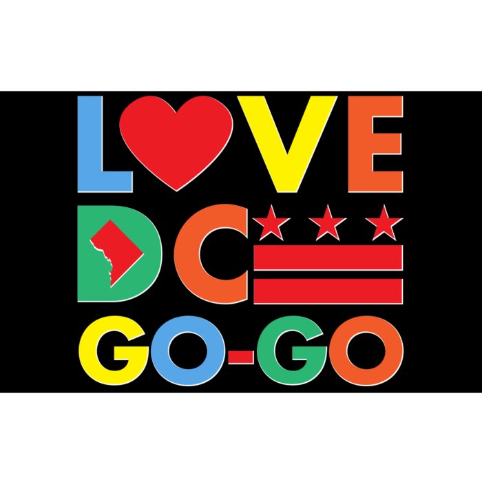 Colorful Love Heart DC Go-Go Washington D.C. Bumper Sticker