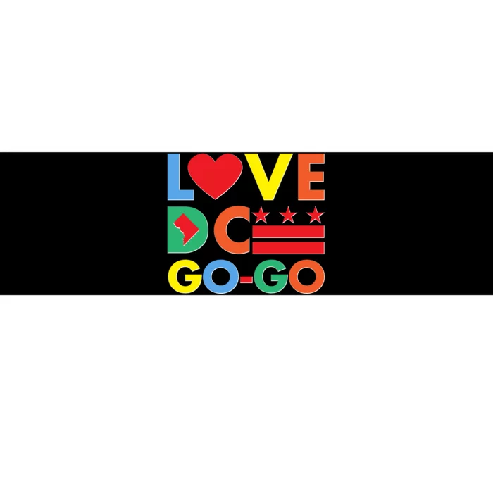 Colorful Love Heart DC Go-Go Washington D.C. Bumper Sticker