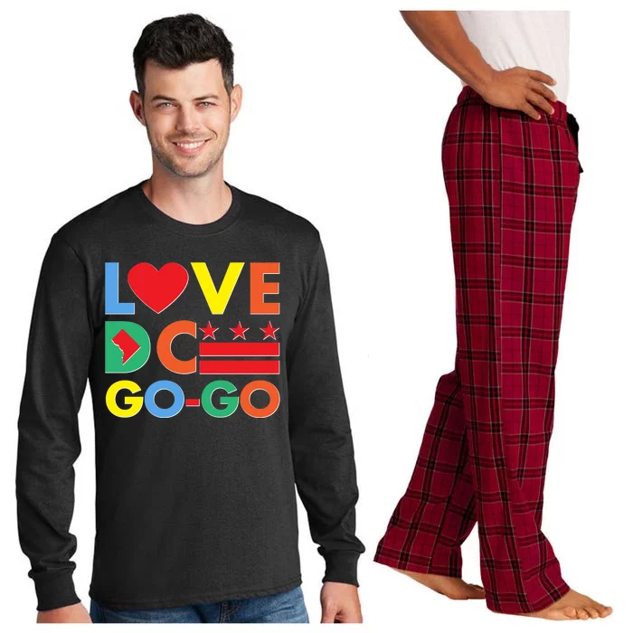 Colorful Love Heart DC Go-Go Washington D.C. Long Sleeve Pajama Set