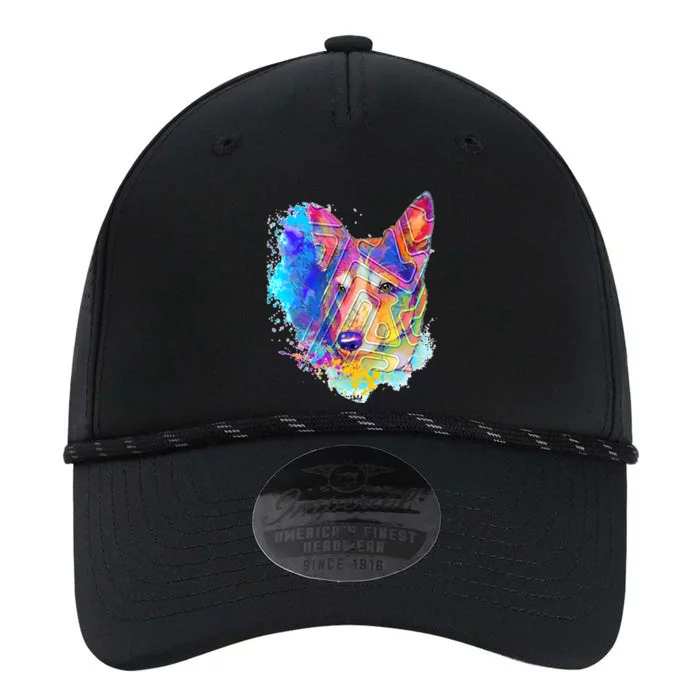 Colorful Mirror Pattern Corgi Dog Performance The Dyno Cap