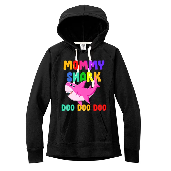 Colorful Mommy Shark Doo Doo Doo Women's Fleece Hoodie