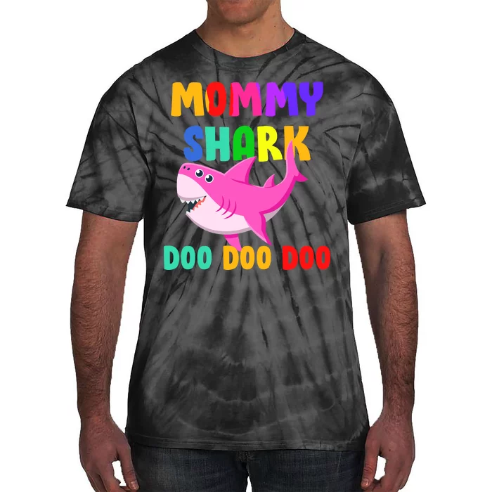 Colorful Mommy Shark Doo Doo Doo Tie-Dye T-Shirt