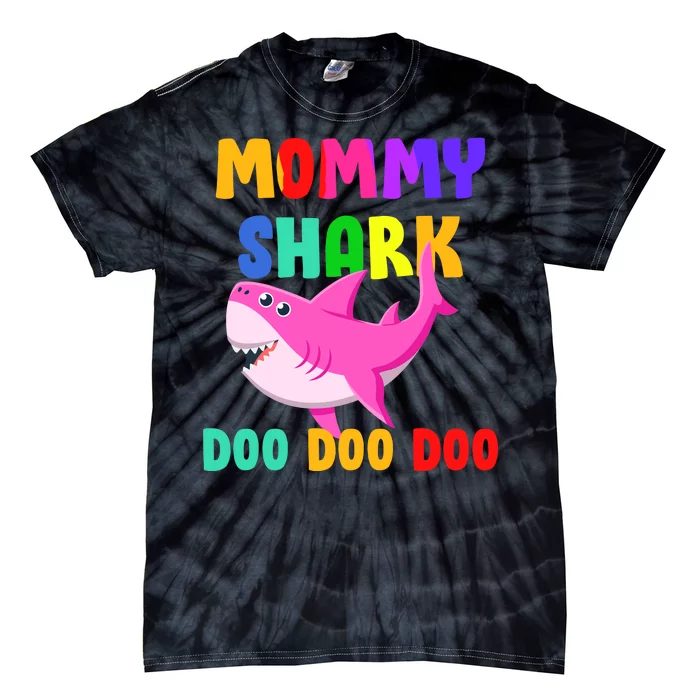 Colorful Mommy Shark Doo Doo Doo Tie-Dye T-Shirt