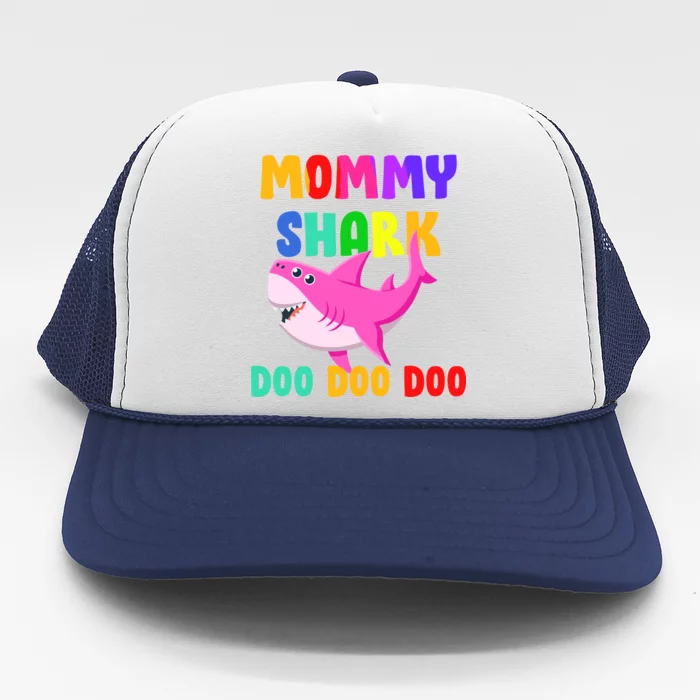 Colorful Mommy Shark Doo Doo Doo Trucker Hat