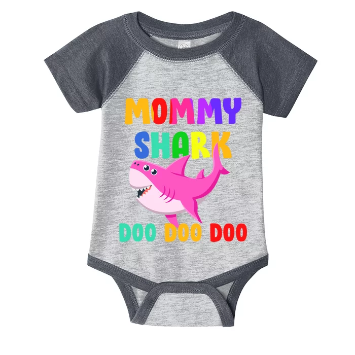 Colorful Mommy Shark Doo Doo Doo Infant Baby Jersey Bodysuit