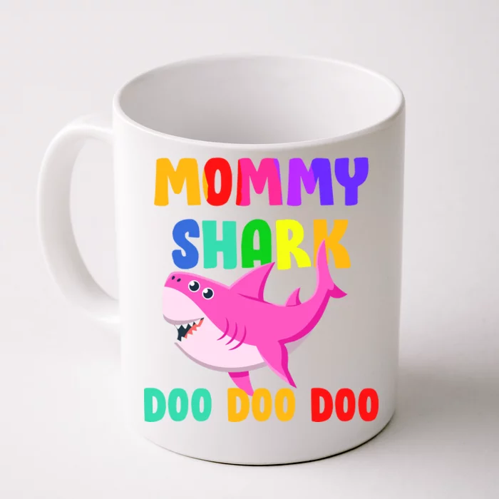 Colorful Mommy Shark Doo Doo Doo Front & Back Coffee Mug