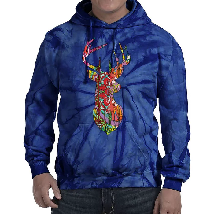 Colorful Moose Tie Dye Hoodie