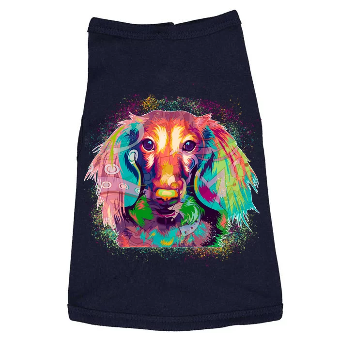 Colorful Pattern Dachshund Dog Doggie Tank