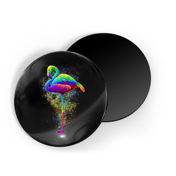 Colorful Pattern Flamingo Magnet