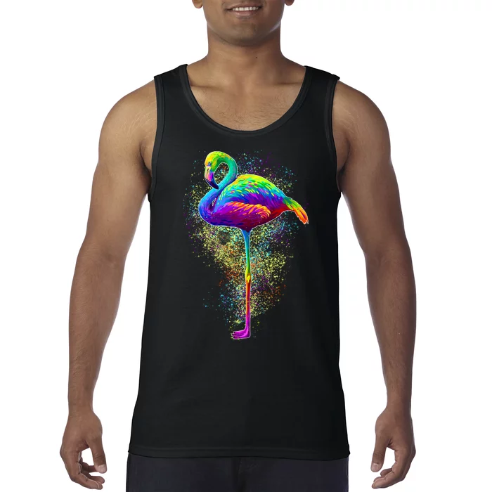 Colorful Pattern Flamingo Tank Top