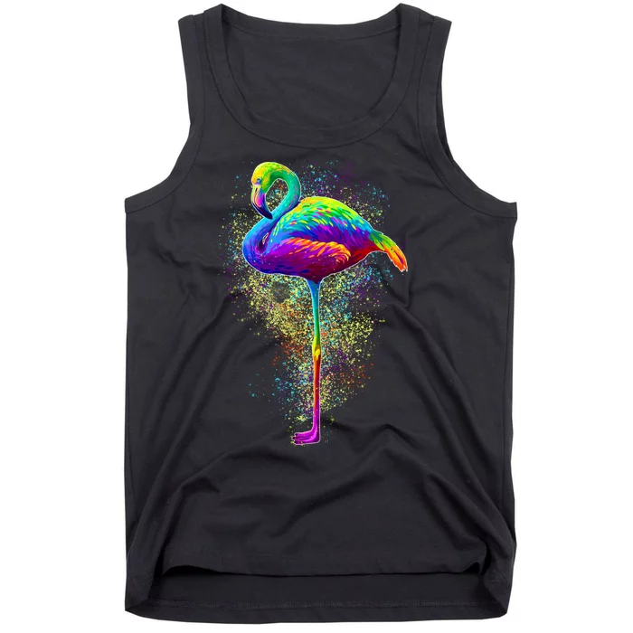 Colorful Pattern Flamingo Tank Top