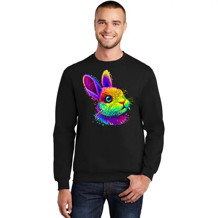 Colorful Rabbit Bunny Art Sweatshirt