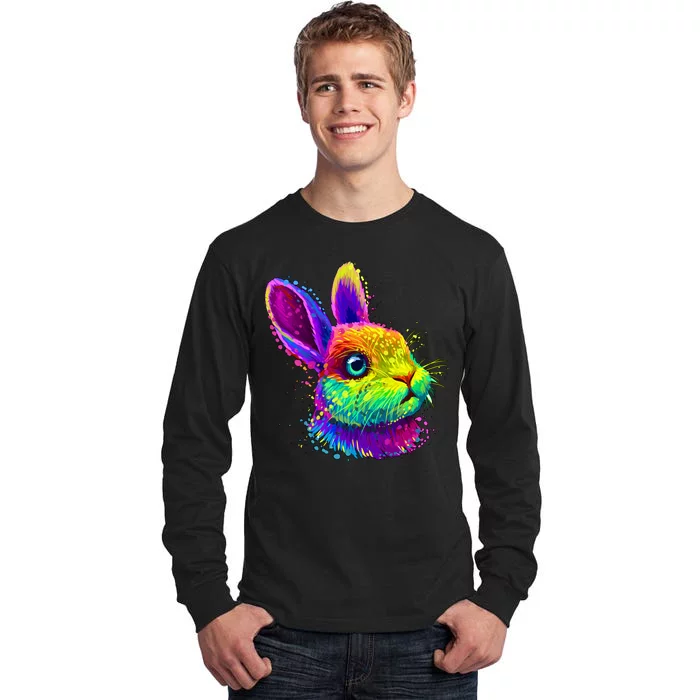 Colorful Rabbit Bunny Art Tall Long Sleeve T-Shirt