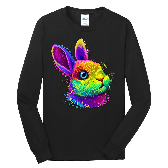 Colorful Rabbit Bunny Art Tall Long Sleeve T-Shirt