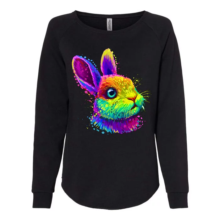 Colorful Rabbit Bunny Art Womens California Wash Sweatshirt