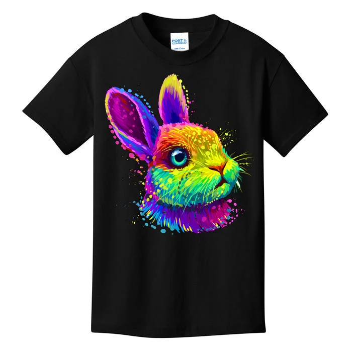 Colorful Rabbit Bunny Art Kids T-Shirt