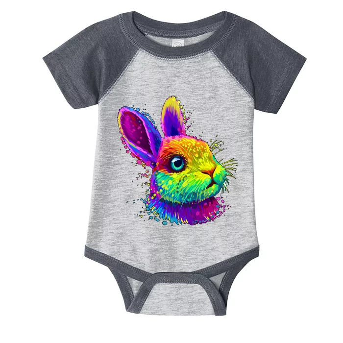 Colorful Rabbit Bunny Art Infant Baby Jersey Bodysuit