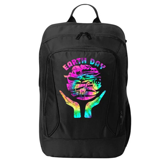 Colorful Retro Earth Day Animals City Backpack