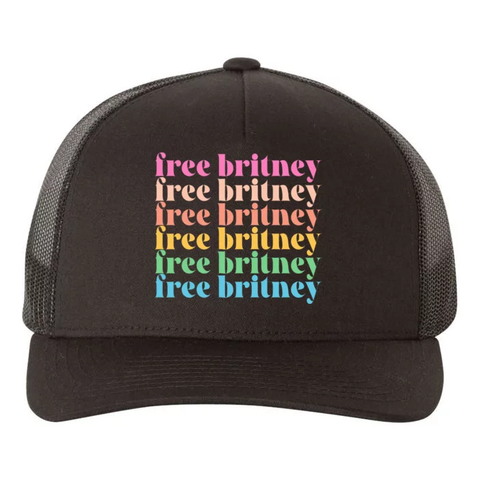 Colorful Retro Free Britney Logo Yupoong Adult 5-Panel Trucker Hat