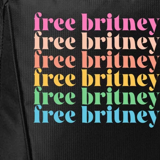 Colorful Retro Free Britney Logo City Backpack