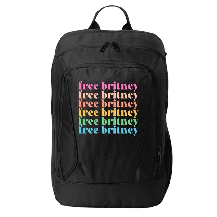 Colorful Retro Free Britney Logo City Backpack