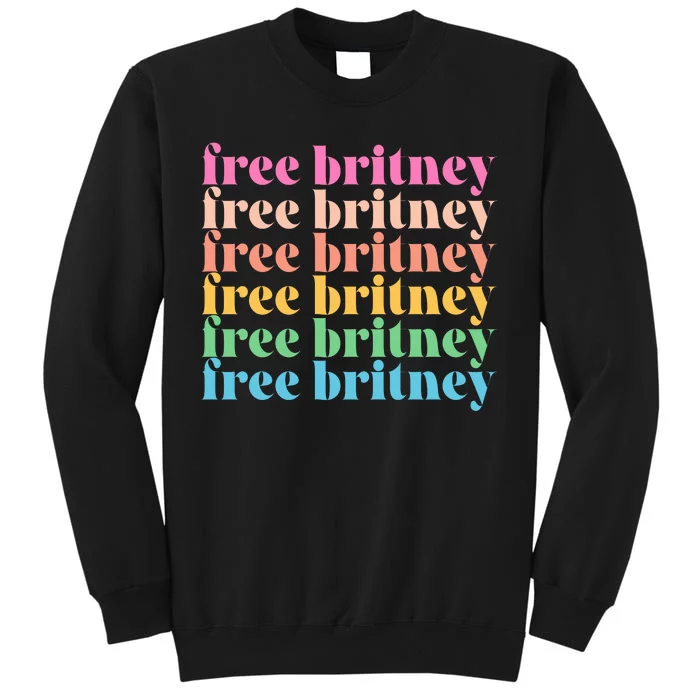 Colorful Retro Free Britney Logo Tall Sweatshirt