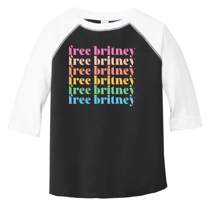 Colorful Retro Free Britney Logo Toddler Fine Jersey T-Shirt