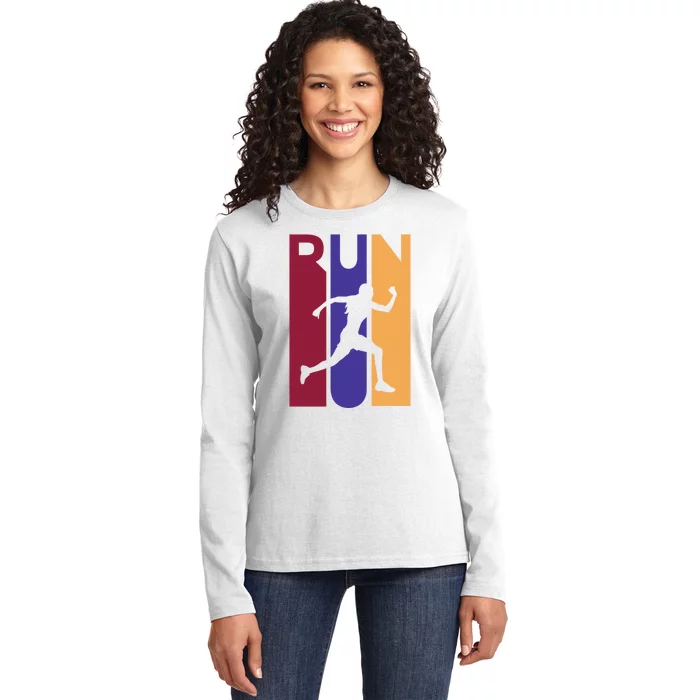 Colorful Run Ladies Long Sleeve Shirt