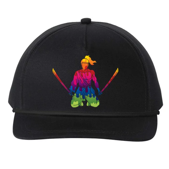 Colorful Samurai Katanas Swords Warrior Snapback Five-Panel Rope Hat