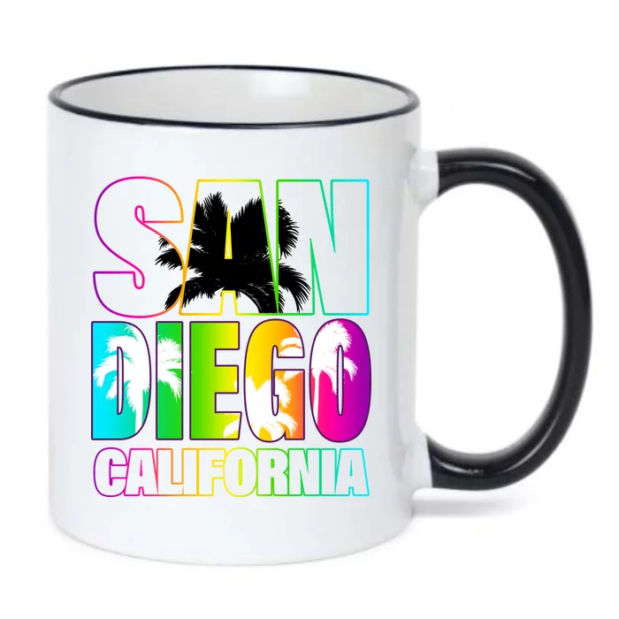 Colorful San Diego California Black Color Changing Mug