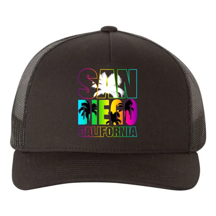 Colorful San Diego California Yupoong Adult 5-Panel Trucker Hat