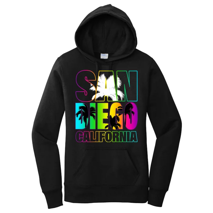 Colorful San Diego California Women's Pullover Hoodie