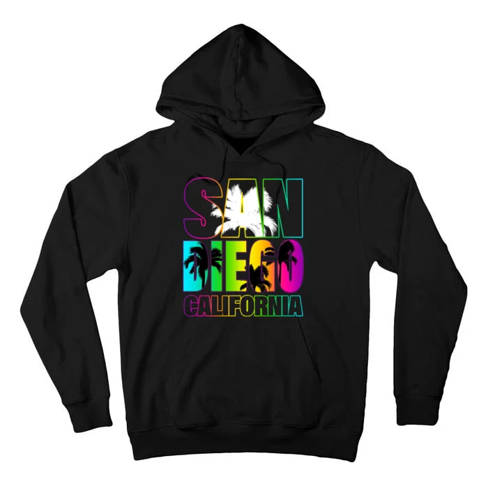 Colorful San Diego California Tall Hoodie