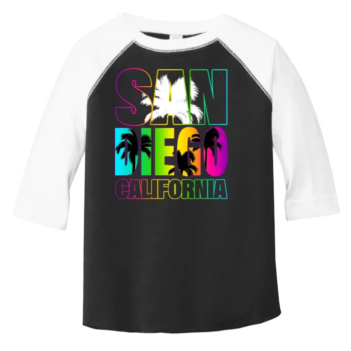 Colorful San Diego California Toddler Fine Jersey T-Shirt