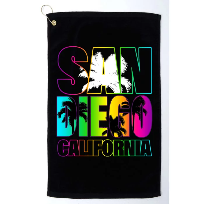 Colorful San Diego California Platinum Collection Golf Towel