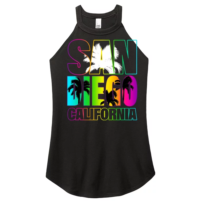 Colorful San Diego California Women’s Perfect Tri Rocker Tank