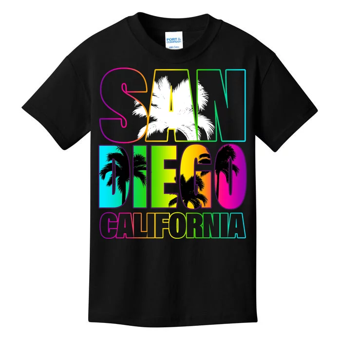 Colorful San Diego California Kids T-Shirt