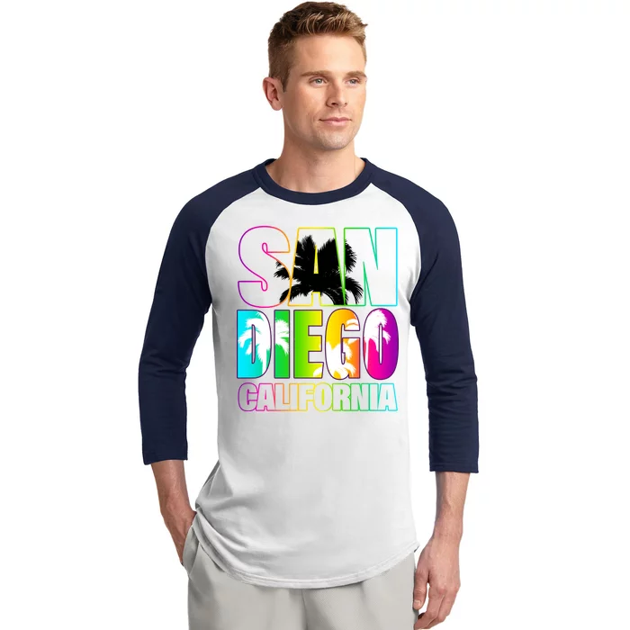 Colorful San Diego California Baseball Sleeve Shirt