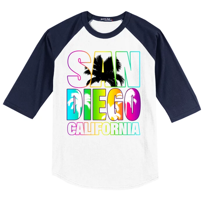 Colorful San Diego California Baseball Sleeve Shirt