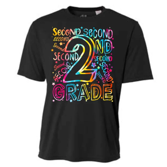 Colorful Second 2nd Grade Word Art Cooling Performance Crew T-Shirt