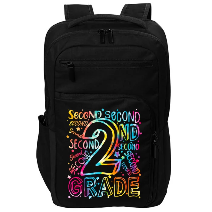 Colorful Second 2nd Grade Word Art Impact Tech Backpack