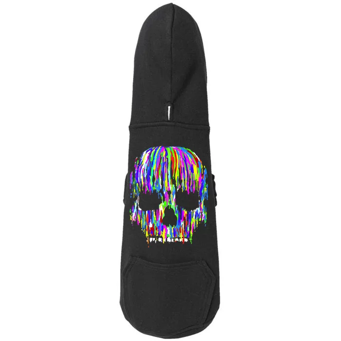 Colorful Skull Head Doggie 3-End Fleece Hoodie