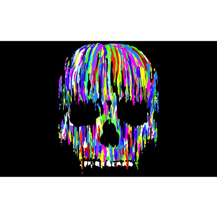 Colorful Skull Head Bumper Sticker