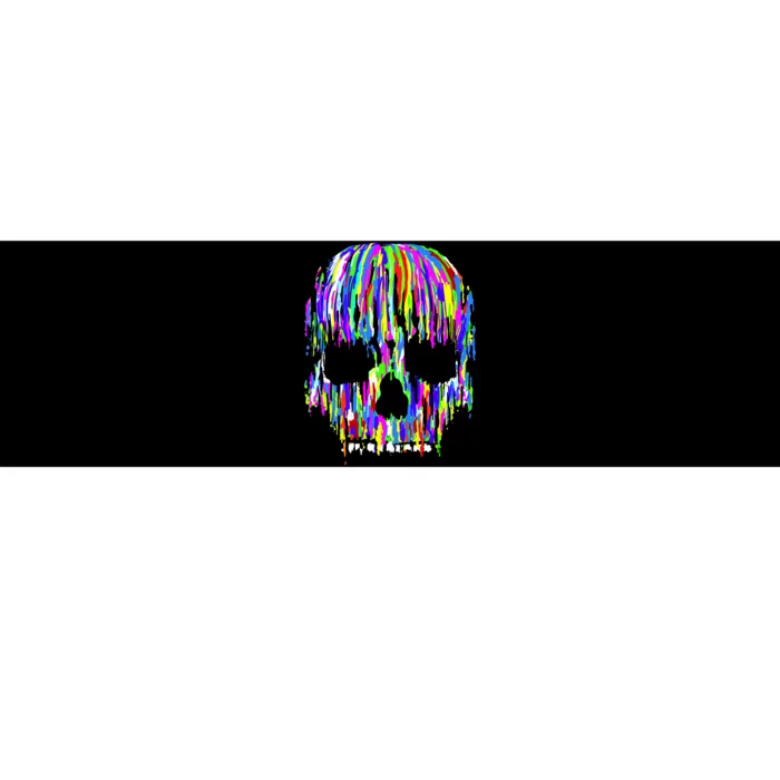 Colorful Skull Head Bumper Sticker