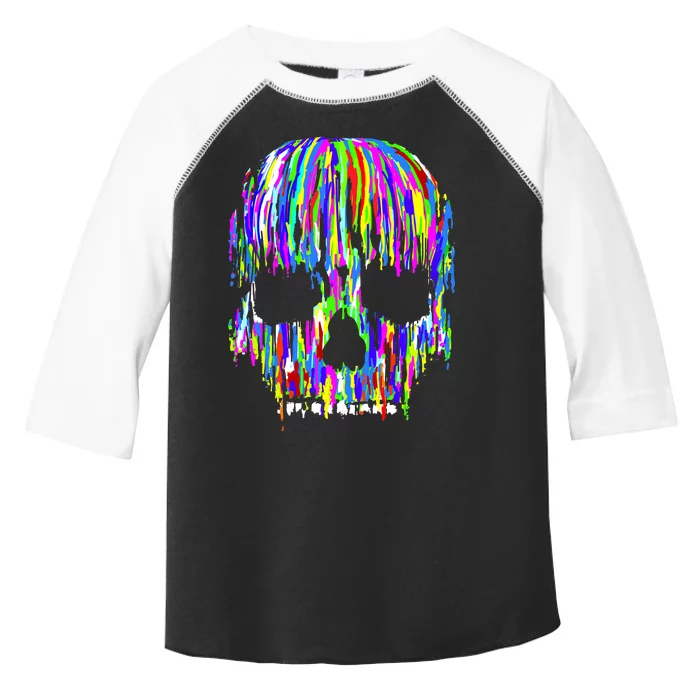 Colorful Skull Head Toddler Fine Jersey T-Shirt