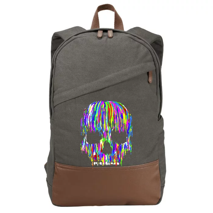 Colorful Skull Head Cotton Canvas Backpack