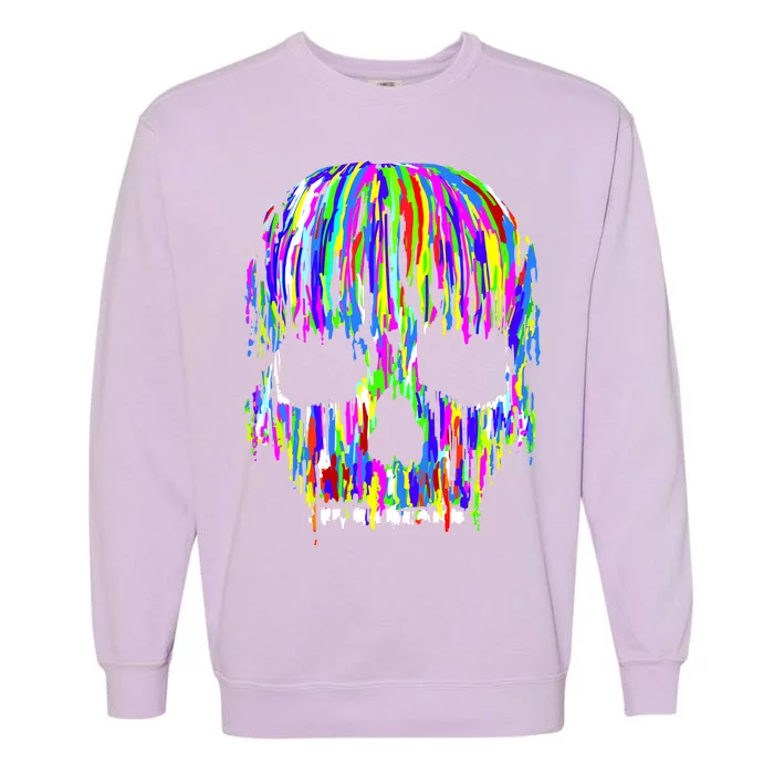 Colorful Skull Head Garment-Dyed Sweatshirt