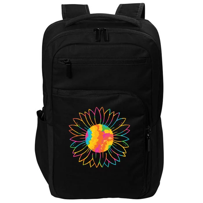 Colorful Sunflower Impact Tech Backpack