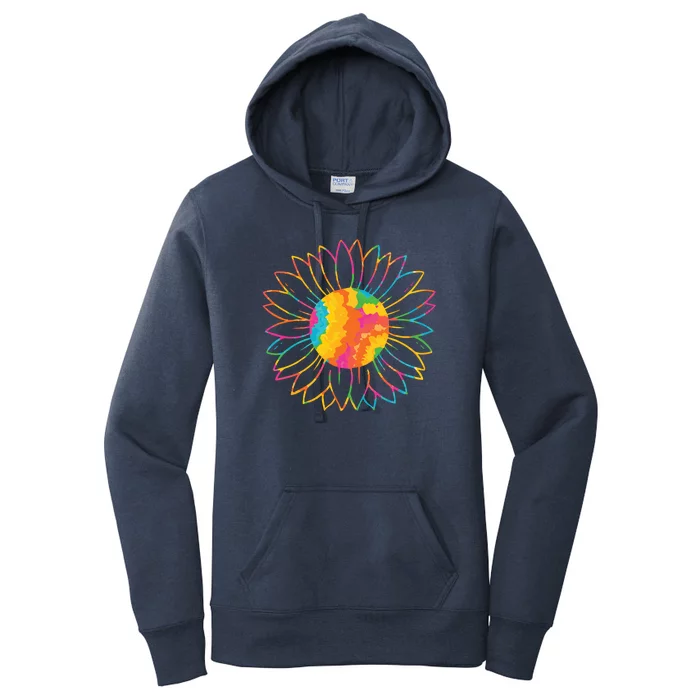 Colorful Sunflower Women's Pullover Hoodie