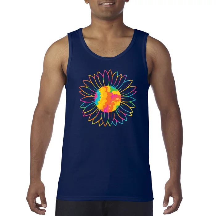 Colorful Sunflower Tank Top